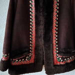 Made in Poland - Vintage Sherpa Wool Embroidered Jacket